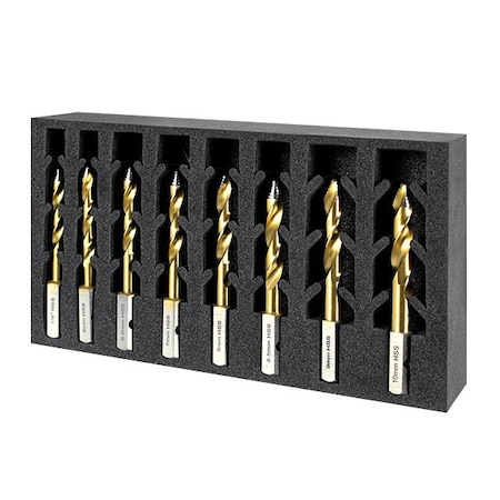 Versadrive HMT Cobalt Drill InsertFoam Set: 5, 6, 6.8, 7, 7.5, 8, 9, 10mm 209010-SET6